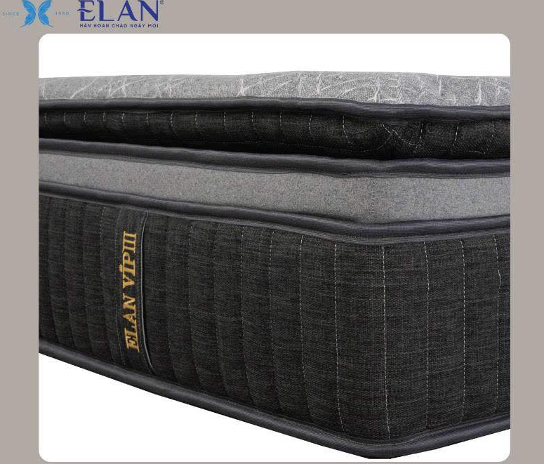 Đệm Lò Xo Túi Cao Cấp Elan VIP III: Nâng Niu Giấc Ngủ – Bền Bỉ Theo Năm Tháng
