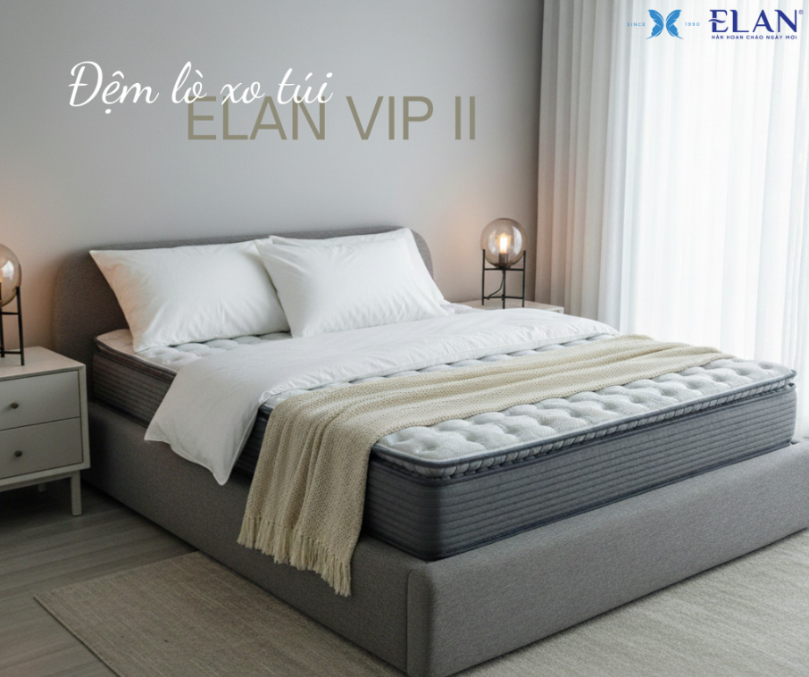 Đệm Lò Xo Túi Độc Lập Elan VIP II: Nâng Tầm Đẳng Cấp Giấc Ngủ Tại Elan Đà Nẵng