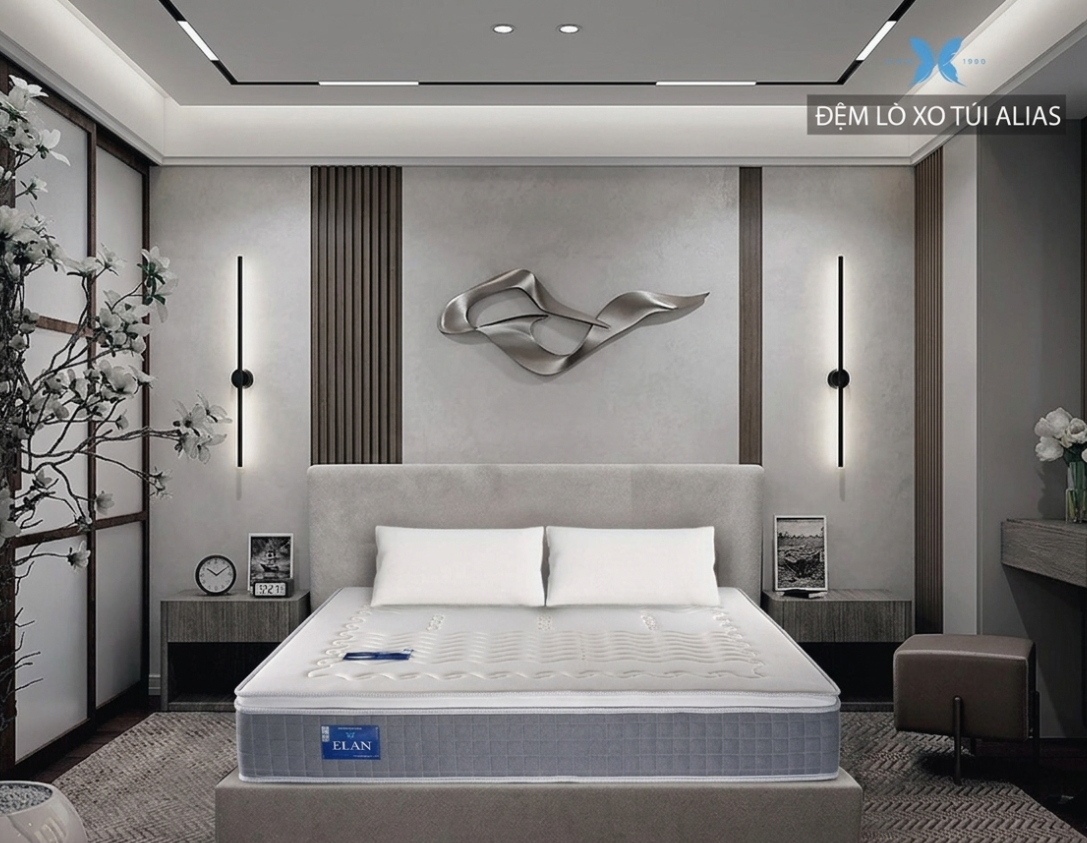 Đệm Lò Xo Túi ELAN Alias 27cm – Công Nghệ Lò Xo Độc Lập Nâng Đỡ Cột Sống, Giấc Ngủ Trọn Vẹn