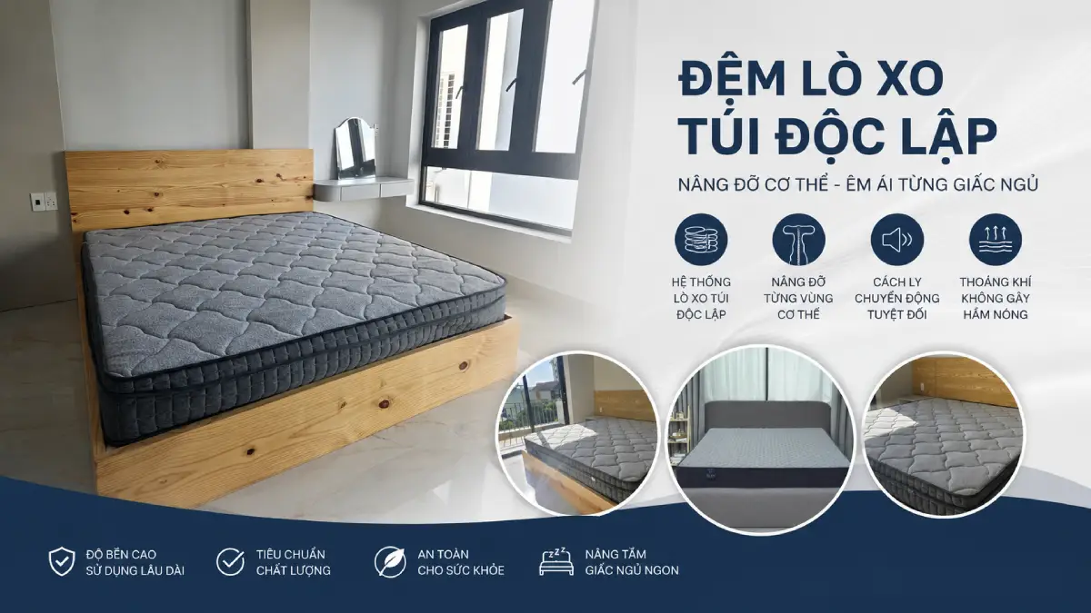 Đệm Lò Xo Túi Độc Lập Có Tốt Không? Đánh Giá Chi Tiết