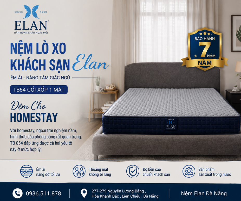 Đệm Lò Xo Elan TB 054 – Giải Pháp Tiết Kiệm Cho Chủ Đầu Tư