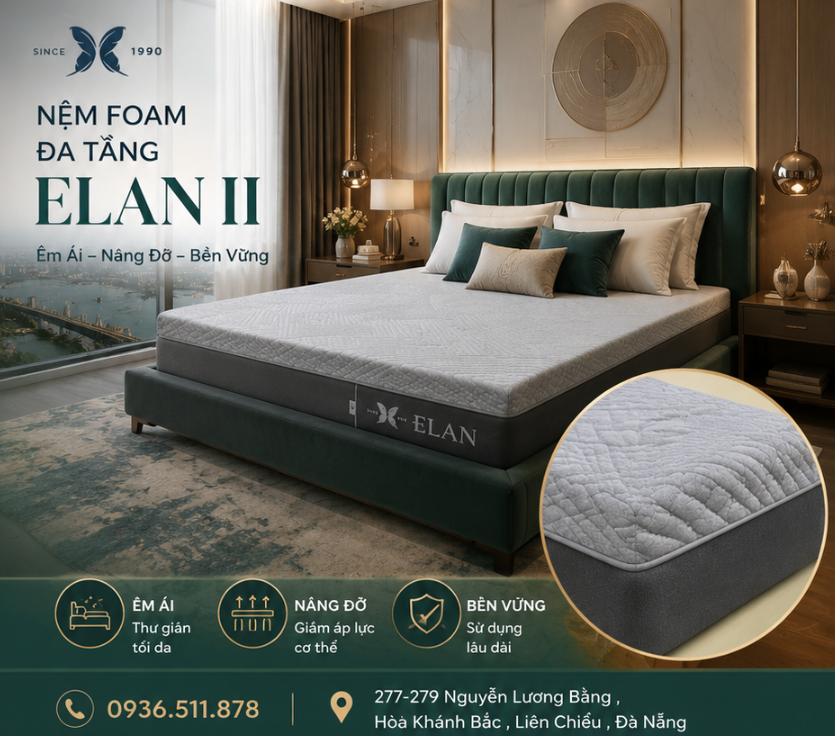 Foam Đa Tầng II Tại Nệm ELAN Đà Nẵng Có Phù Hợp Cho Dự Án Lưu Trú?