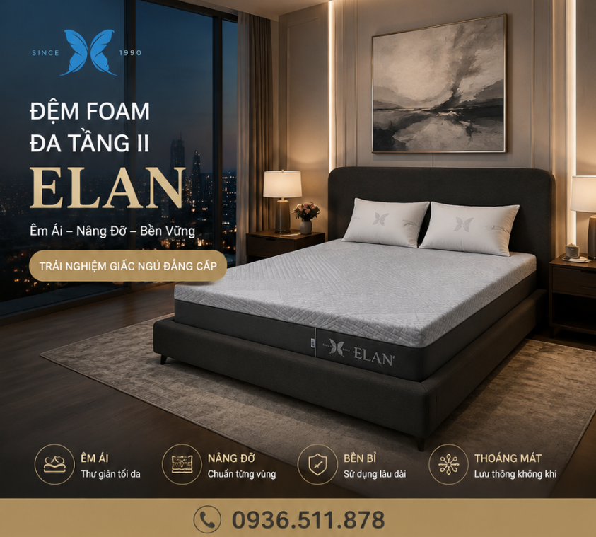 Nệm Foam Đa Tầng II ELAN Dùng Cho Phòng Ngủ Gia Đình?